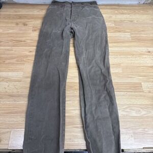 Vintage Wah Maker Pants Mens Sz 31 30x33 Brown Cotton Twill Buckle Back Western